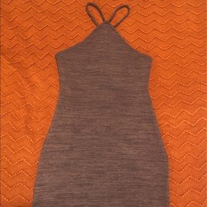 white fox boutique brown bodycon dress